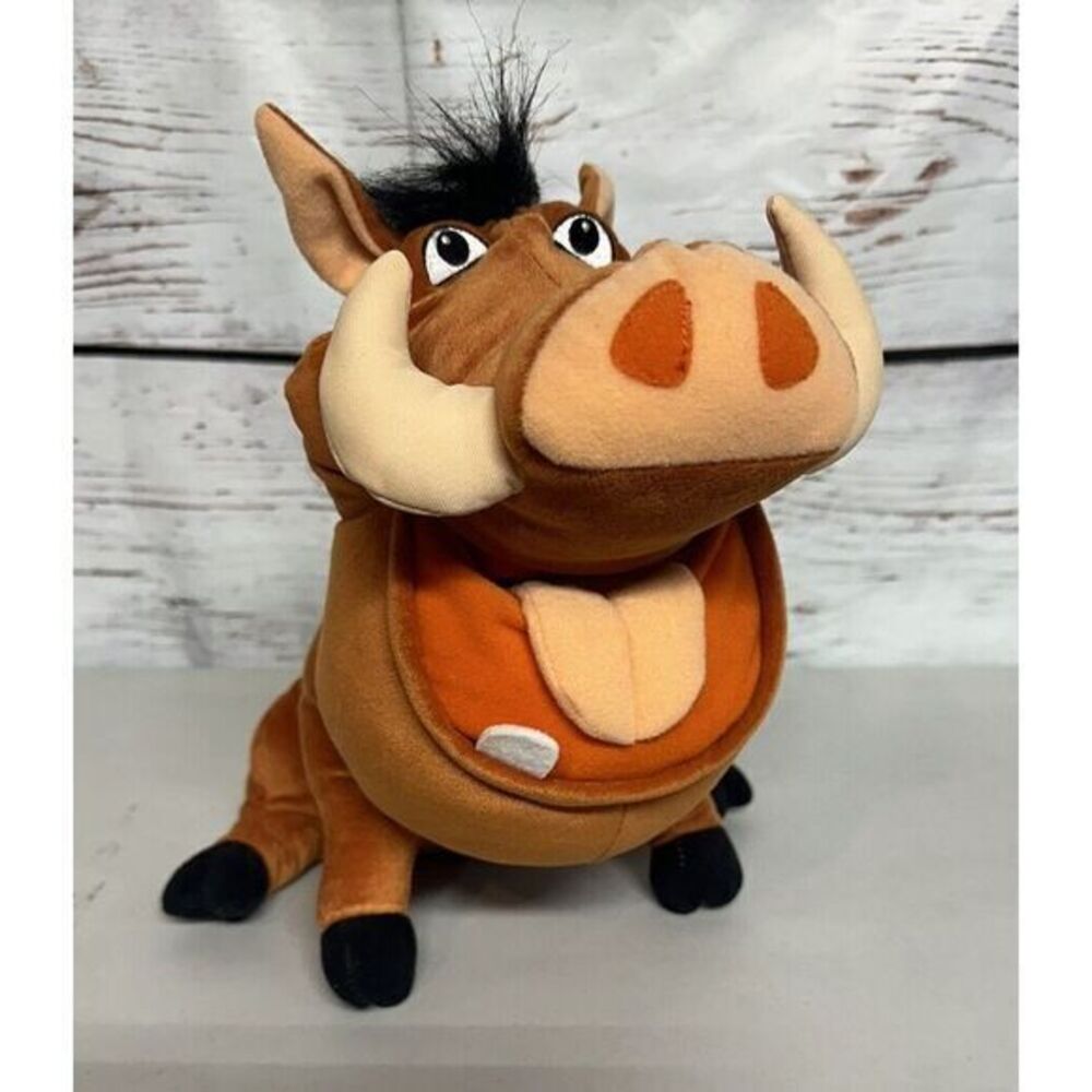 2002 Hasbro‎ Disney The Lion King Talking FEED ME PUMBA Warthog Plush